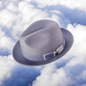 MONTIQUE MENS CAROLINA BRAIDED TWO TONE STINGY BRIM PINCH FEDORA HAT. H68.